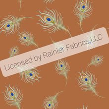 Load image into Gallery viewer, Peacocks with Panel and Stripes from Nina - 2-5 day turnaround - Order by 1/2 yard; Description of bases below