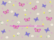 Load image into Gallery viewer, Butterflies with options from Nina with solids - Order by half yard - See below for instructions on ordering and base fabrics