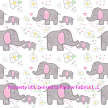 Load image into Gallery viewer, Elephant fabric by Nina - order by half yard, description of base fabric below