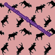 Load image into Gallery viewer, Copy of Aurora Moose Collection in Pink with options and panel - by Nina with options - Order by half yard - See below for instructions on ordering and base fabrics