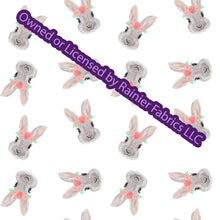 Load image into Gallery viewer, Bunnies with options and panel - by Nina with options - Order by half yard - See below for instructions on ordering and base fabrics