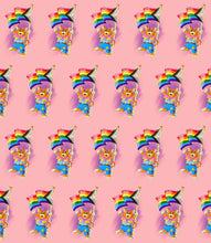 Load image into Gallery viewer, Pride Kitty by Larissa - Portion of the proceedes will go to Seattle LGBTQ and FFRC Freinds of Felines Rescue in Defiance OH 2-5 day turnaround - Order by 1/2 yard; Description of bases below