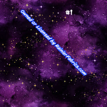 Load image into Gallery viewer, Purple Galaxy Collection - 8 alluring prints - Order by half yard -instructions below on base fabrics