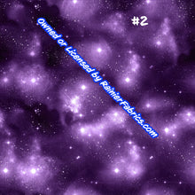 Load image into Gallery viewer, Purple Galaxy Collection - 8 alluring prints - Order by half yard -instructions below on base fabrics