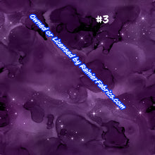 Load image into Gallery viewer, Purple Galaxy Collection - 8 alluring prints - Order by half yard -instructions below on base fabrics