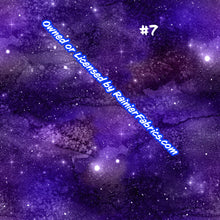 Load image into Gallery viewer, Purple Galaxy Collection - 8 alluring prints - Order by half yard -instructions below on base fabrics