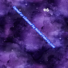Load image into Gallery viewer, Purple Galaxy Collection - 8 alluring prints - Order by half yard -instructions below on base fabrics