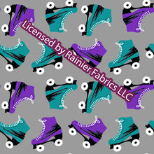 Load image into Gallery viewer, Roller Derby Queen / Skates with options from Nina with solids - Order by half yard - See below for instructions on ordering and base fabrics