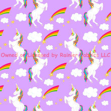Load image into Gallery viewer, Unicorns by Nina - Fabric sold by Half Yard - See description of Fabric Bases below