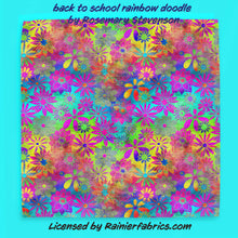 Load image into Gallery viewer, Back to School Doodles with Options from Rosemary Stevenson - 2-5 day TAT - Order by 1/2 yard; Blankets and towels available too