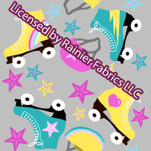 Load image into Gallery viewer, Roller Derby Queen / Skates with options from Nina with solids - Order by half yard - See below for instructions on ordering and base fabrics