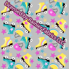Load image into Gallery viewer, Roller Derby Queen / Skates with options from Nina with solids - Order by half yard - See below for instructions on ordering and base fabrics