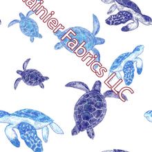Load image into Gallery viewer, Turtles with Coordinates by Nina - Order by half yard -instructions below on base fabrics