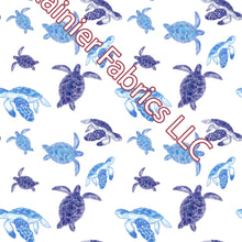 Load image into Gallery viewer, Turtles with Coordinates by Nina - Order by half yard -instructions below on base fabrics
