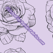 Load image into Gallery viewer, Large Roses with customizable background from Rosemary Stevenson - 2-5 day turnaround - Order by 1/2 yard; Description of bases below