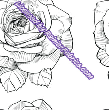 Load image into Gallery viewer, Large Roses with customizable background from Rosemary Stevenson - 2-5 day turnaround - Order by 1/2 yard; Description of bases below