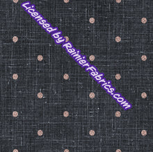 Load image into Gallery viewer, Hearts and Dots on Linen Look from Rosemary Stevenson - 2-5 day turnaround - Order by 1/2 yard; Description of bases below