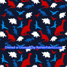 Load image into Gallery viewer, Dinos RWB by Nina - Order by half yard -instructions below on base fabrics