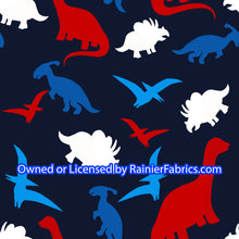 Load image into Gallery viewer, Dinos RWB by Nina - Order by half yard -instructions below on base fabrics