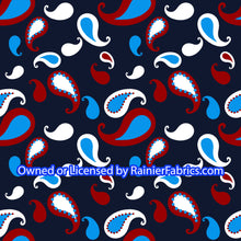 Load image into Gallery viewer, Paisley RWB by Nina - Order by half yard -instructions below on base fabrics