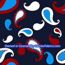 Load image into Gallery viewer, Paisley RWB by Nina - Order by half yard -instructions below on base fabrics