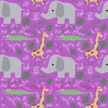 Load image into Gallery viewer, Safari Friends with Color Options from Nina - Order by half yard - See below for instructions on ordering and base fabrics