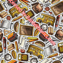 Load image into Gallery viewer, Back to School Prints - Custom Background/Colorway - 2-5 day turnaround - Order by 1/2 yard; Description of bases below