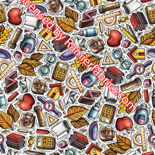 Load image into Gallery viewer, Back to School Prints - Custom Background/Colorway - 2-5 day turnaround - Order by 1/2 yard; Description of bases below