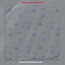 Load image into Gallery viewer, Sharks by Nina with color variations - TAT 2-5 Days (Turn around time) - Order by 1/2 yard; Description of bases below