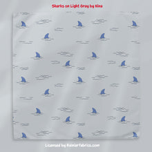 Load image into Gallery viewer, Sharks by Nina with color variations - TAT 2-5 Days (Turn around time) - Order by 1/2 yard; Description of bases below