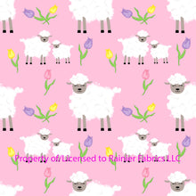 Load image into Gallery viewer, Little Lambs - by Nina with color options - Order by half yard - See below for instructions on ordering and base fabrics