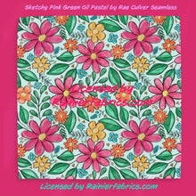 Load image into Gallery viewer, Sketchy Oil Pastels with Options by Rae Culver Seamless - 2-5 business days to ship - Order by 1/2 yard