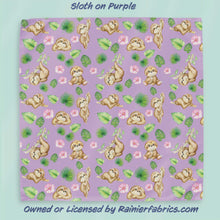 Load image into Gallery viewer, Sloths with background options - 2-5 day turnaround - Order by 1/2 yard; Description of bases below