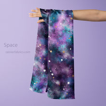 Load image into Gallery viewer, Galactic Fabric - Galaxy from Rainier Fabrics - Order by Half Yards, Description of Base Fabrics Below