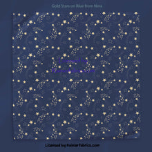 Load image into Gallery viewer, Gold, Silver and White Stars by Nina - 2-5 business days to ship - Order by 1/2 yard