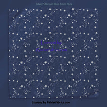 Load image into Gallery viewer, Gold, Silver and White Stars by Nina - 2-5 business days to ship - Order by 1/2 yard