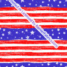 Load image into Gallery viewer, Red White and Blue Floral - Order by half yard -instructions below on base fabrics