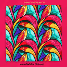 Load image into Gallery viewer, Stained Glass Floral collection by Nina Art from Italy - 2-5 business days to ship - Order by 1/2 yard