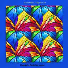 Load image into Gallery viewer, Stained Glass Floral collection by Nina Art from Italy - 2-5 business days to ship - Order by 1/2 yard