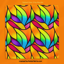 Load image into Gallery viewer, Stained Glass Floral collection by Nina Art from Italy - 2-5 business days to ship - Order by 1/2 yard