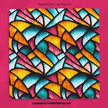 Load image into Gallery viewer, Stained Glass Floral collection by Nina Art from Italy - 2-5 business days to ship - Order by 1/2 yard