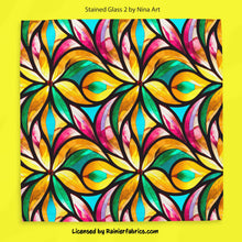 Load image into Gallery viewer, Stained Glass Floral collection by Nina Art from Italy - 2-5 business days to ship - Order by 1/2 yard