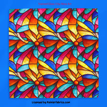 Load image into Gallery viewer, Stained Glass Floral collection by Nina Art from Italy - 2-5 business days to ship - Order by 1/2 yard