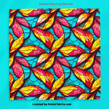 Load image into Gallery viewer, Stained Glass Floral collection by Nina Art from Italy - 2-5 business days to ship - Order by 1/2 yard