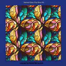 Load image into Gallery viewer, Stained Glass Floral collection by Nina Art from Italy - 2-5 business days to ship - Order by 1/2 yard