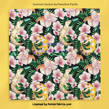 Load image into Gallery viewer, Summer Geckos by Pawsitive Paints - 2-5 business days to ship - Order by 1/2 yard