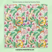 Load image into Gallery viewer, Summer Geckos by Pawsitive Paints - 2-5 business days to ship - Order by 1/2 yard