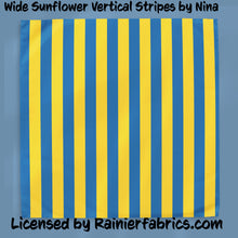 Load image into Gallery viewer, Sunflowers for Ukraine by Nina - 2-5 day turnaround - Order by 1/2 yard; Description of bases below