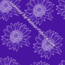 Load image into Gallery viewer, Sunflowers with customizable background from Rosemary Stevenson - 2-5 day turnaround - Order by 1/2 yard; Description of bases below
