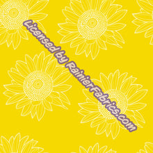 Load image into Gallery viewer, Sunflowers with customizable background from Rosemary Stevenson - 2-5 day turnaround - Order by 1/2 yard; Description of bases below